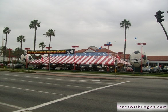 40' by 100' Standard Tent - Penske Toyota Inflatable Soccer Balls